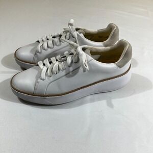 Cole Haan Grand Ambition White Leather Platform Sneakers Women's Size 9B W24775